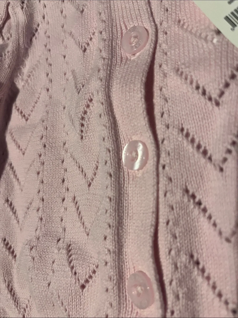 GAP Light Pink Knit Button-Up Cardigan